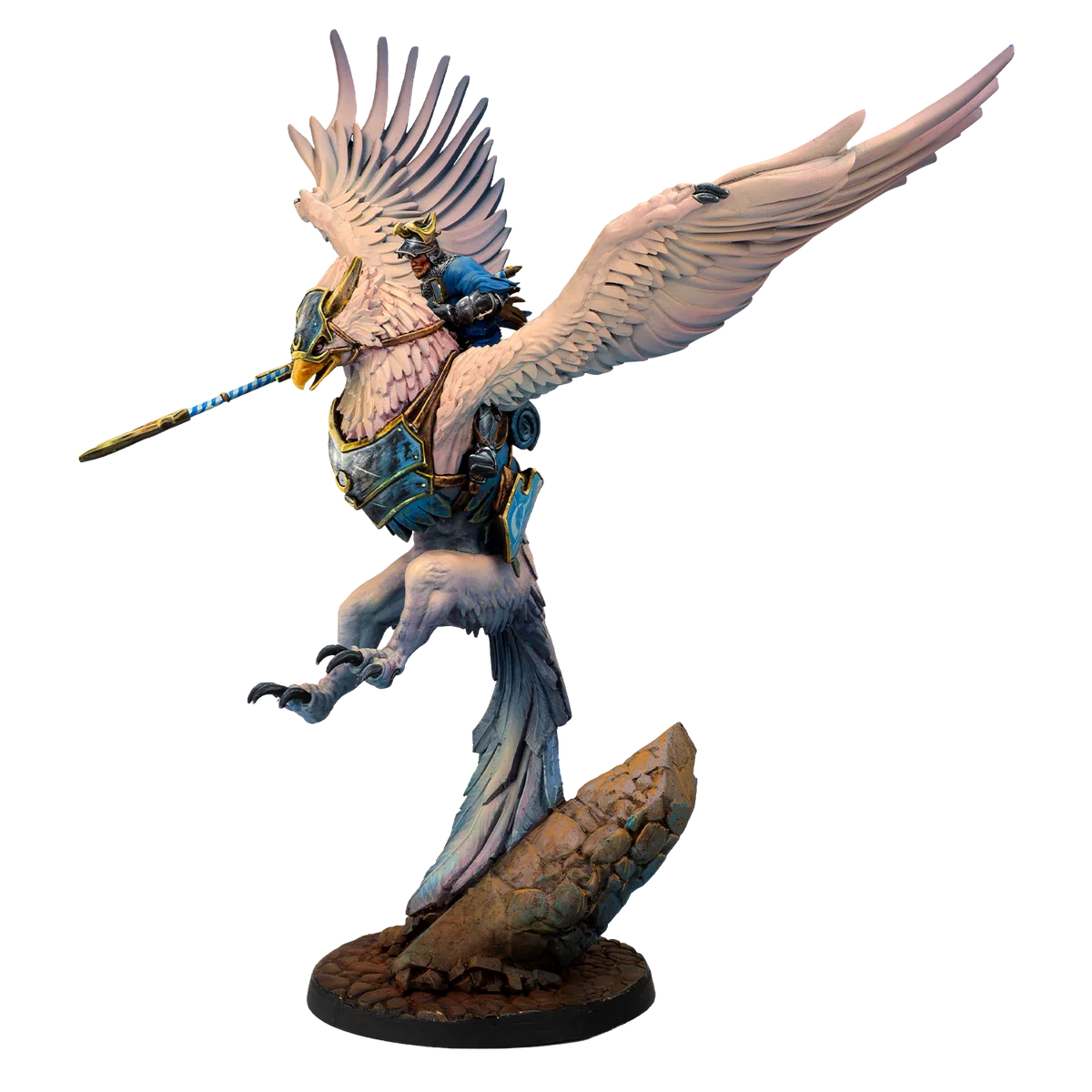 painted miniature of giant eagle and rider