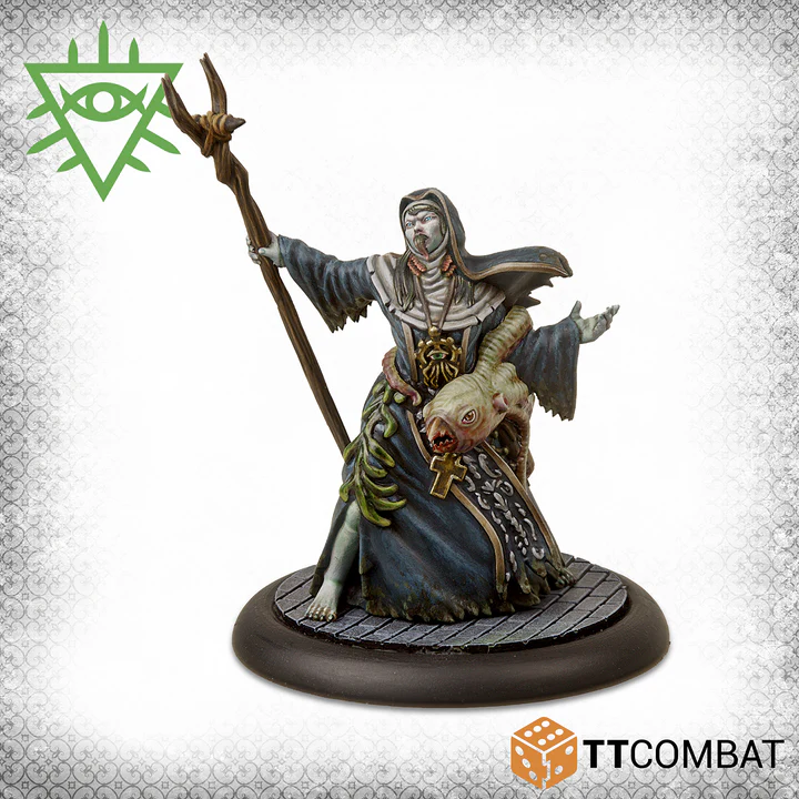 painted miniature of zombie nun