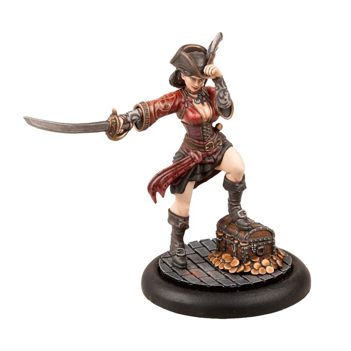 painted pirate woman miniature