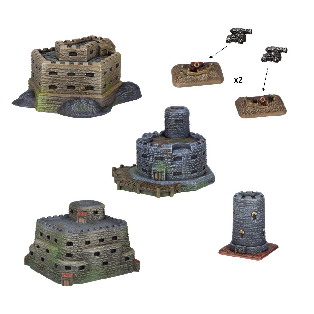 painted resin fortifications