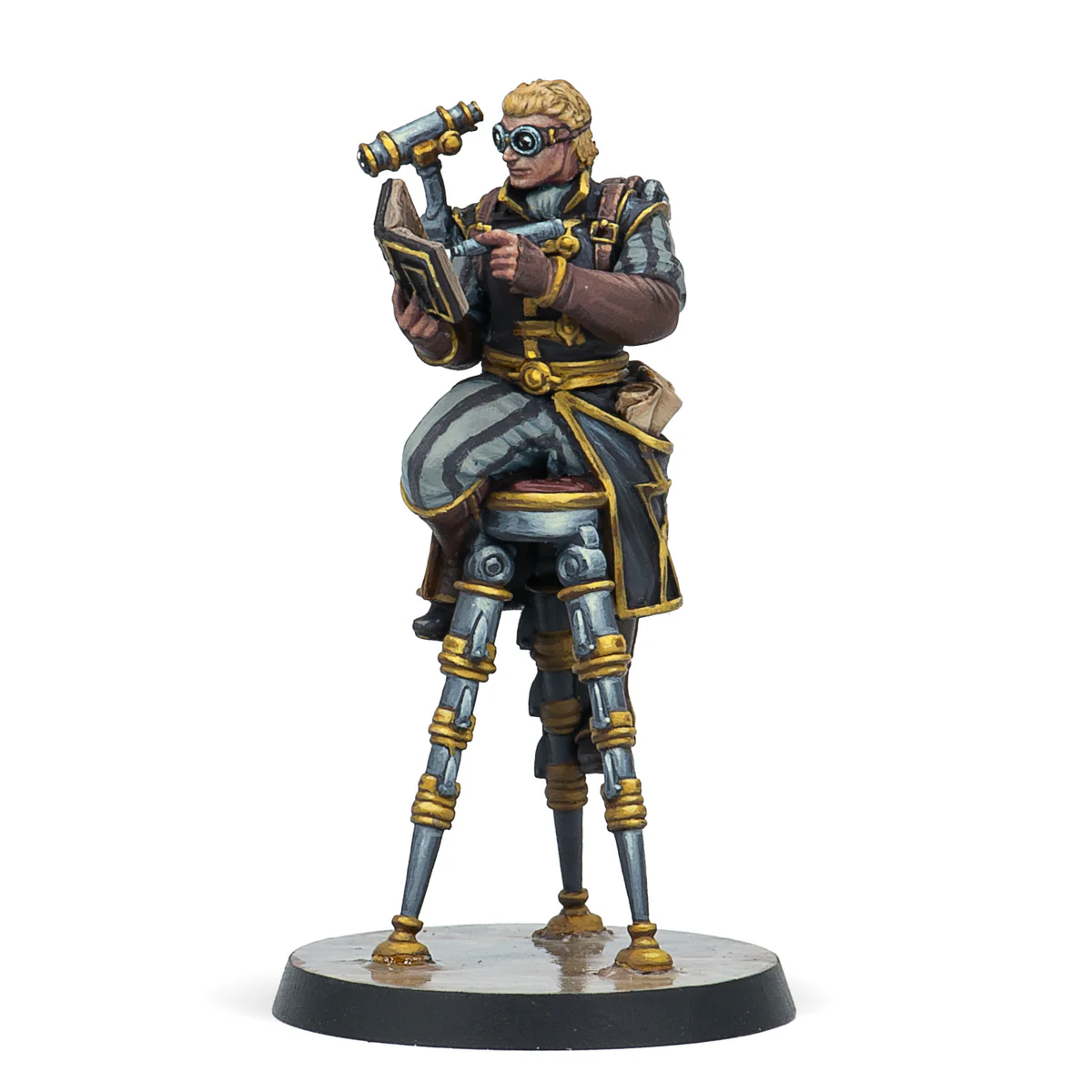 painted strategos miniature in black and gold