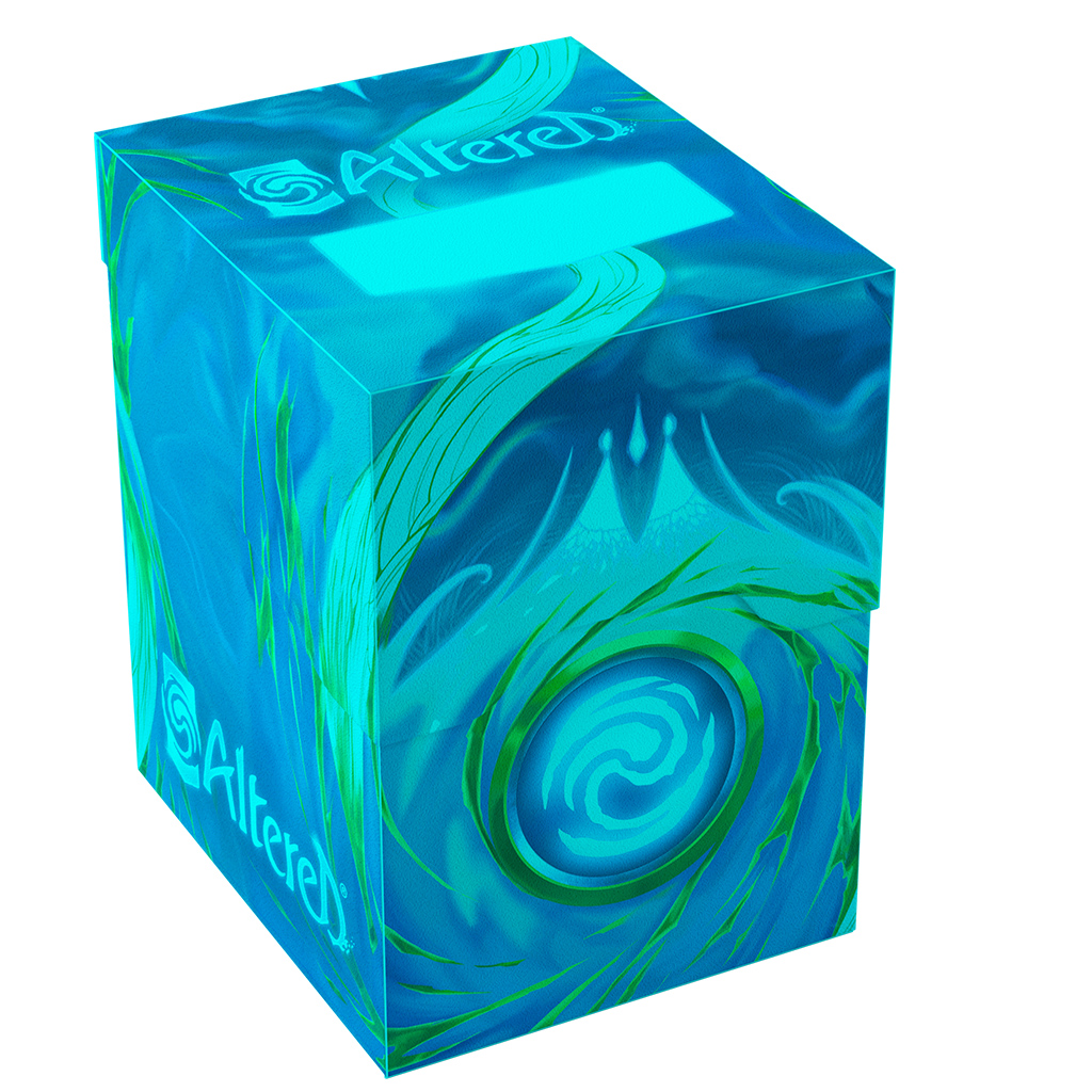 plastic deck box with blue ice storm orb design