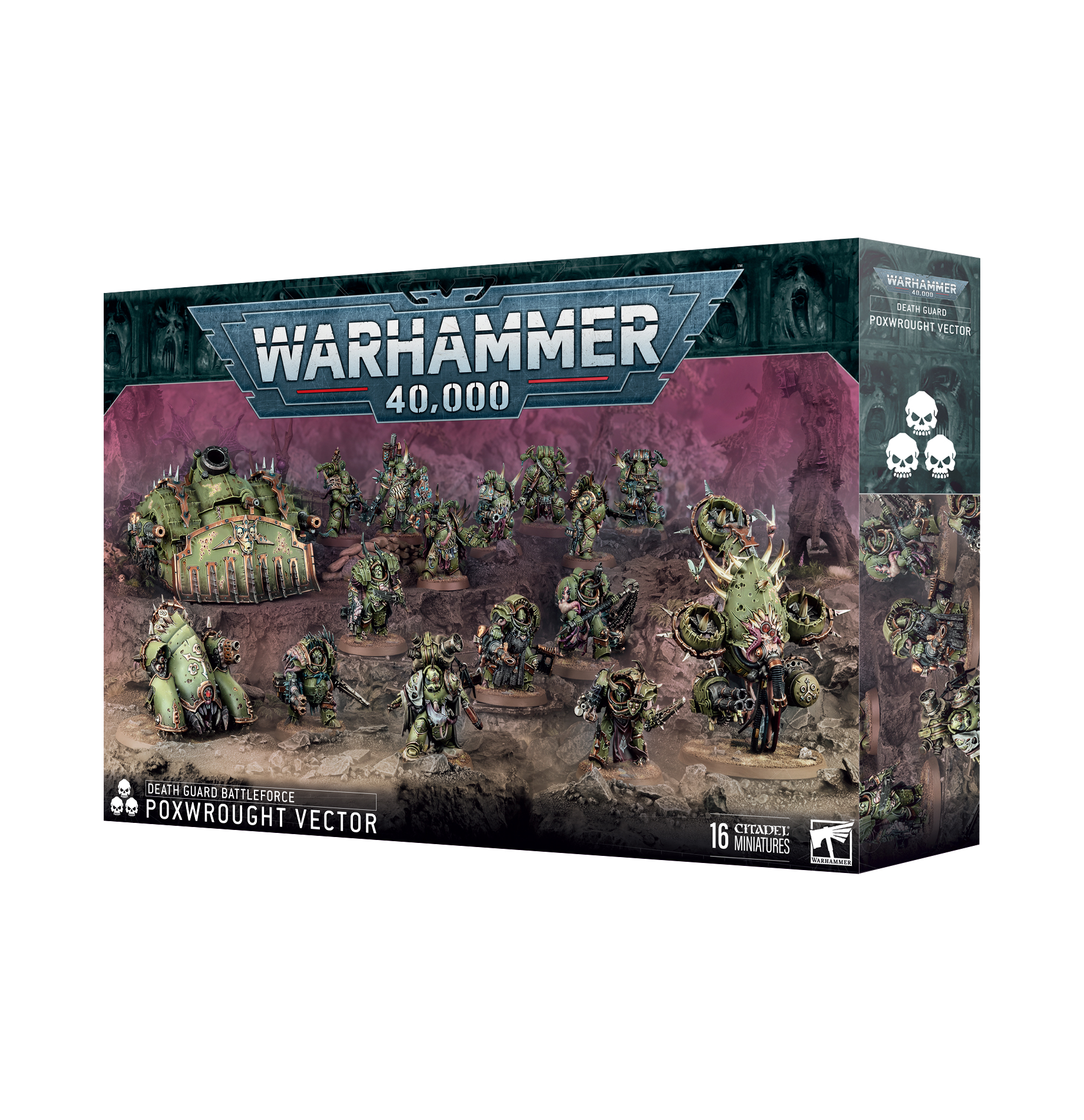 pox wrought vector front of box