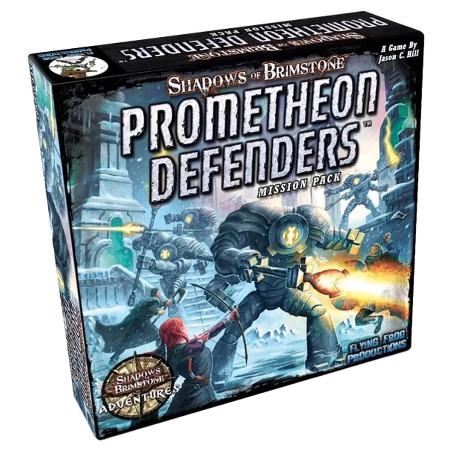 front of box featuring archer and two axe-wielders fighting against large armored suits with flamethrowers
