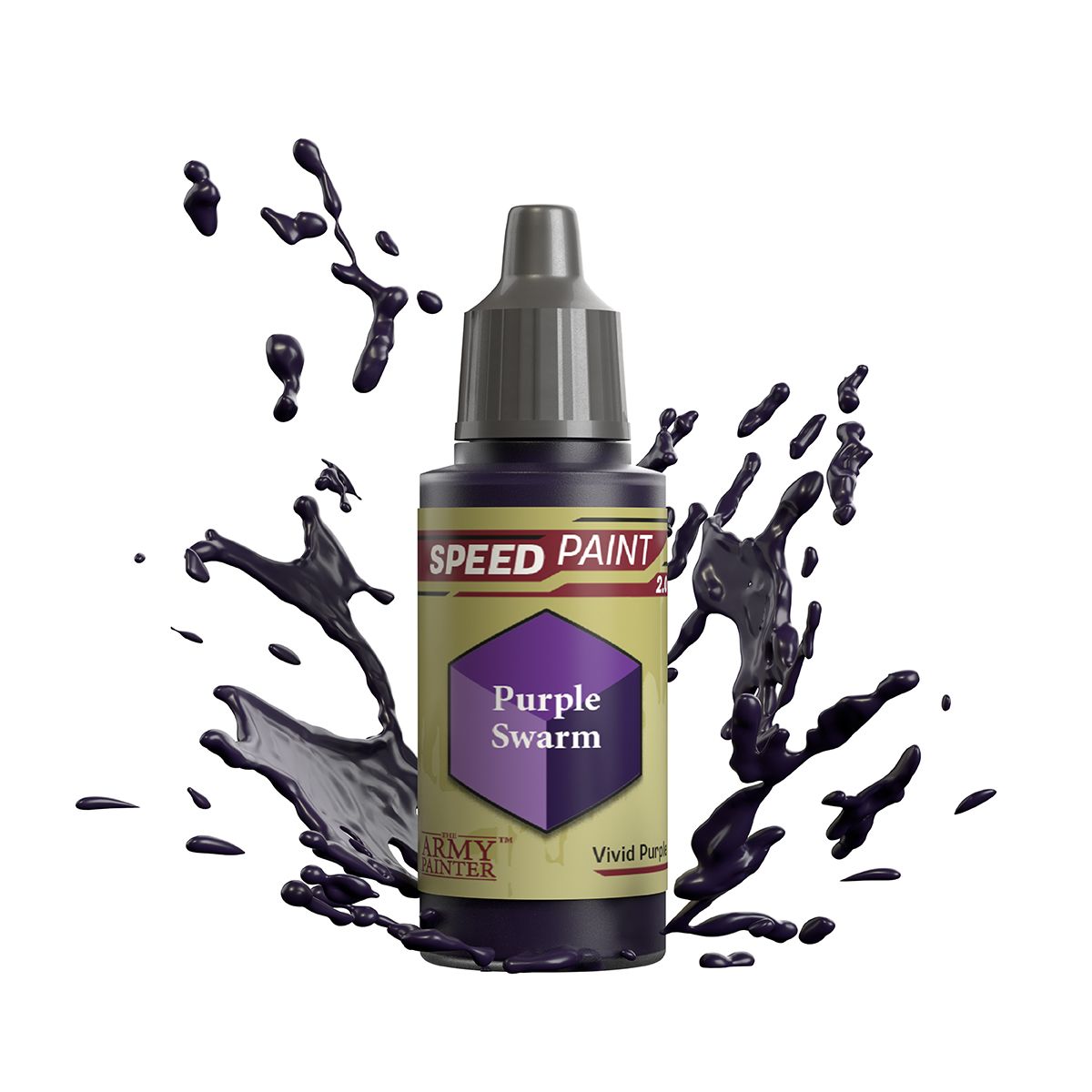 purple swarm paint bottle