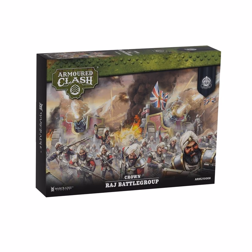 raj battle group front of box featuring art of infantry