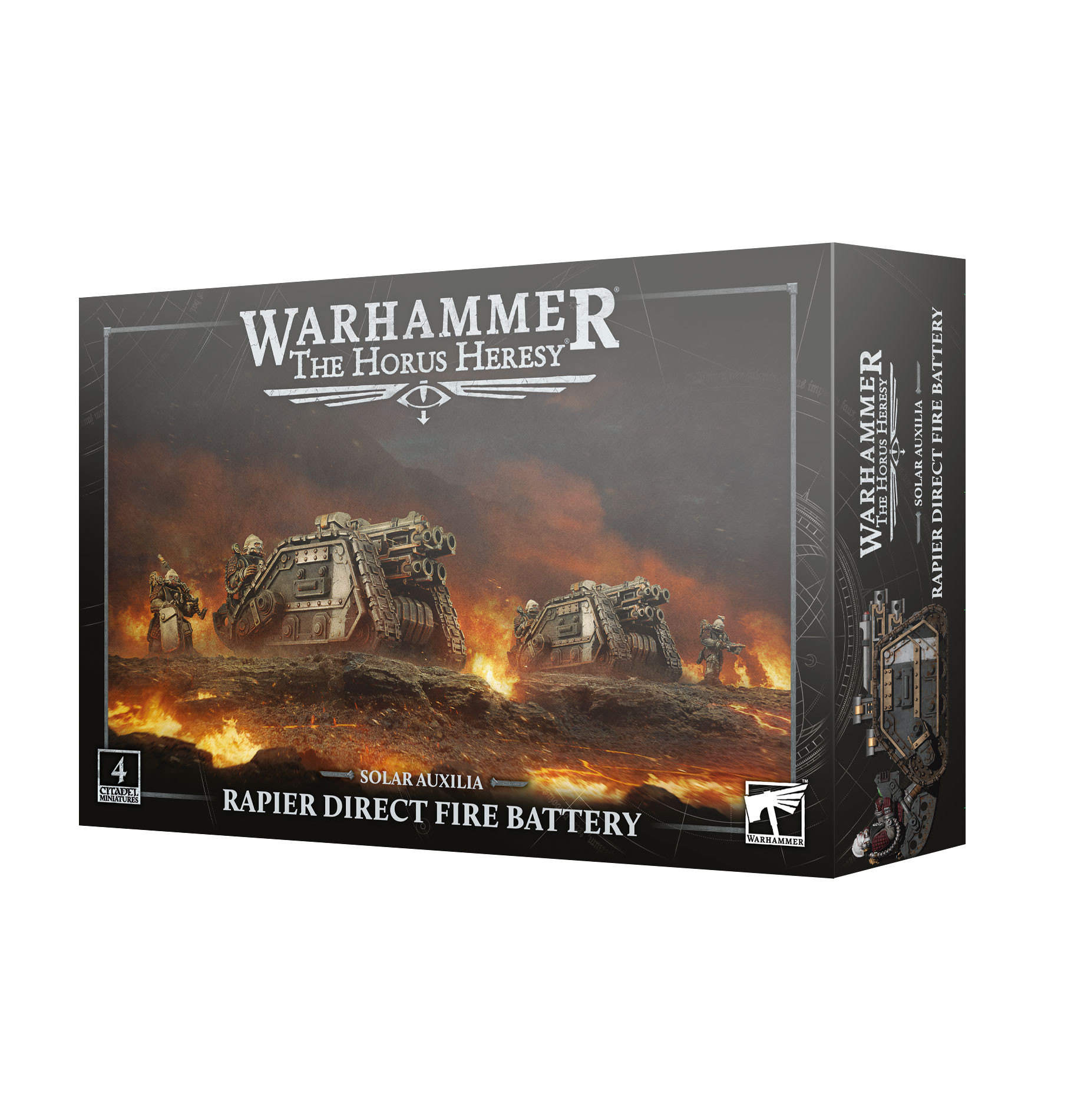 rapier direct fire battery front of box