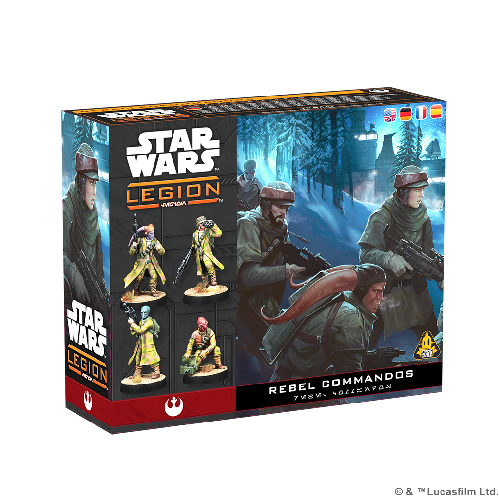 rebel commandos front of box