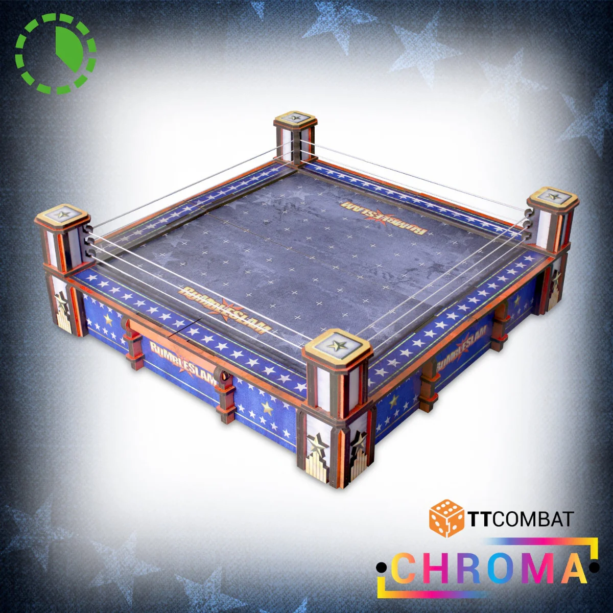 red and blue wrestling ring terrain