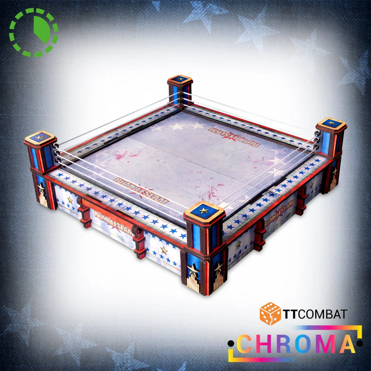 red and white wrestling ring terrain