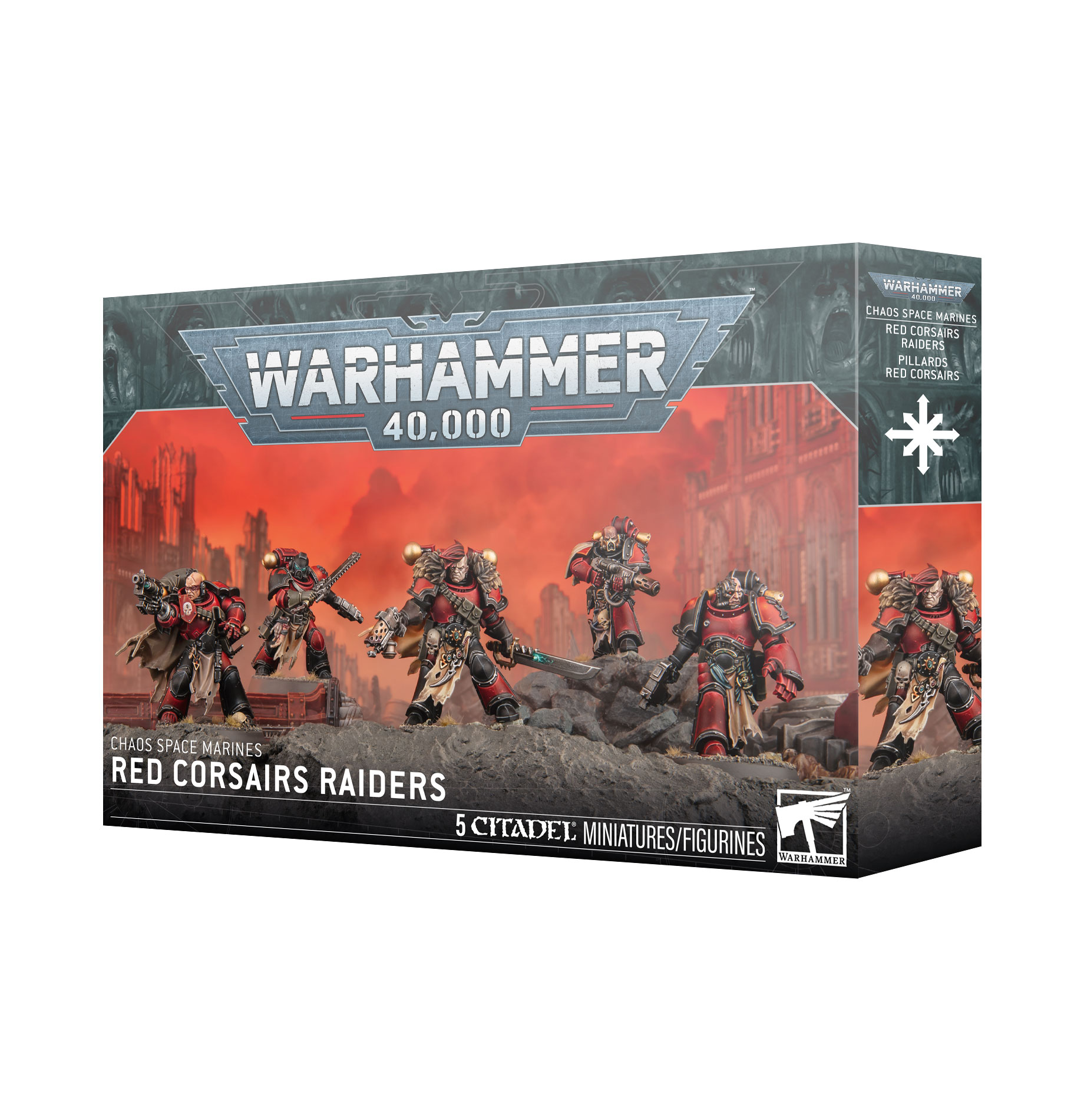 red corsairs raiders front of box