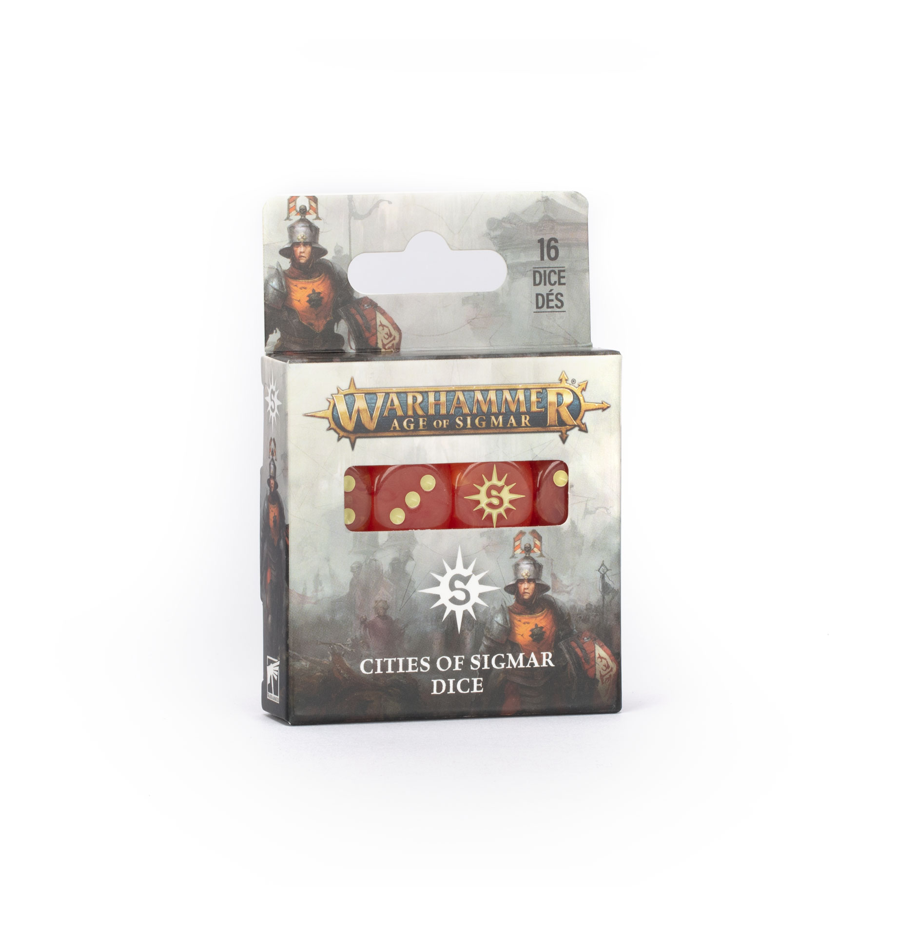 red dice with yellow pips