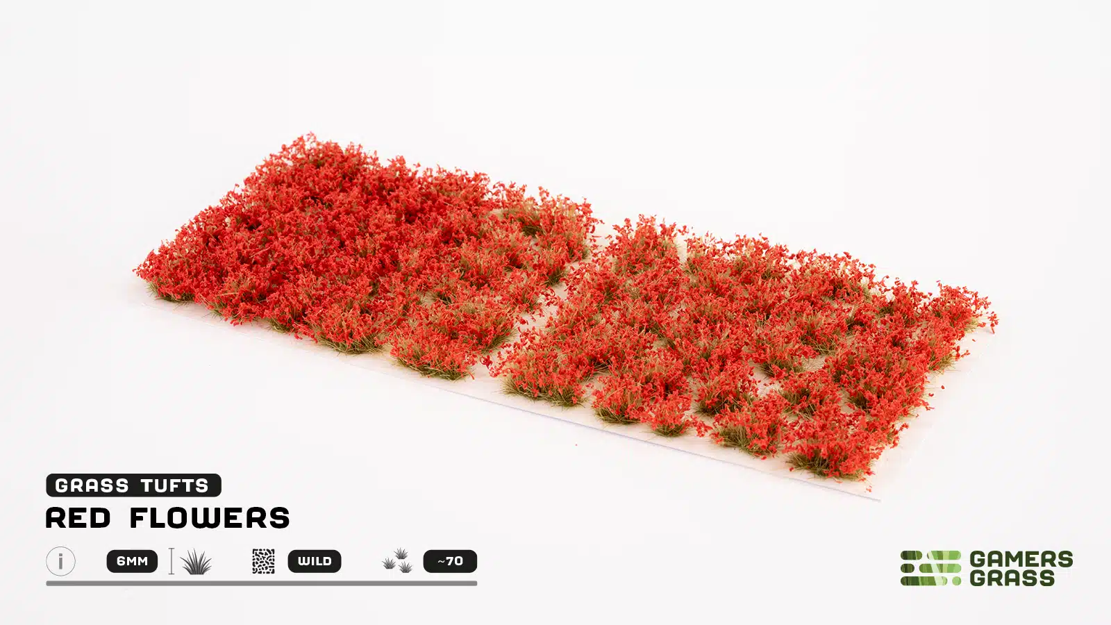 red flower tufts