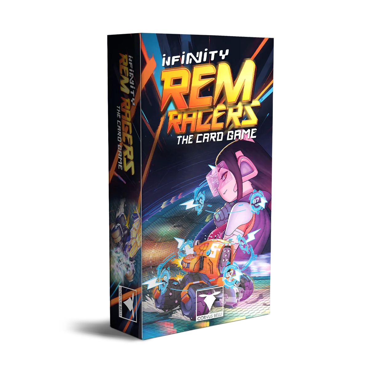 rem racers card game front of box