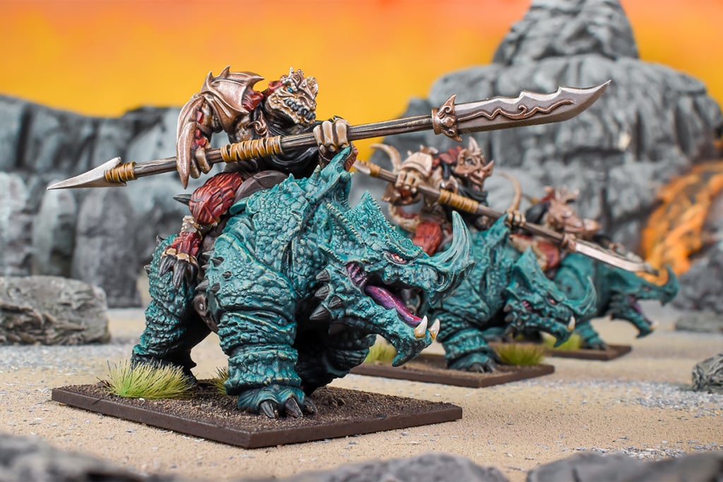 rhinosaur cavalry painted models