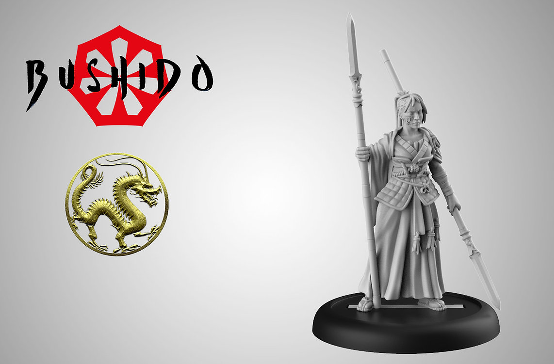 scarred spear woman model render