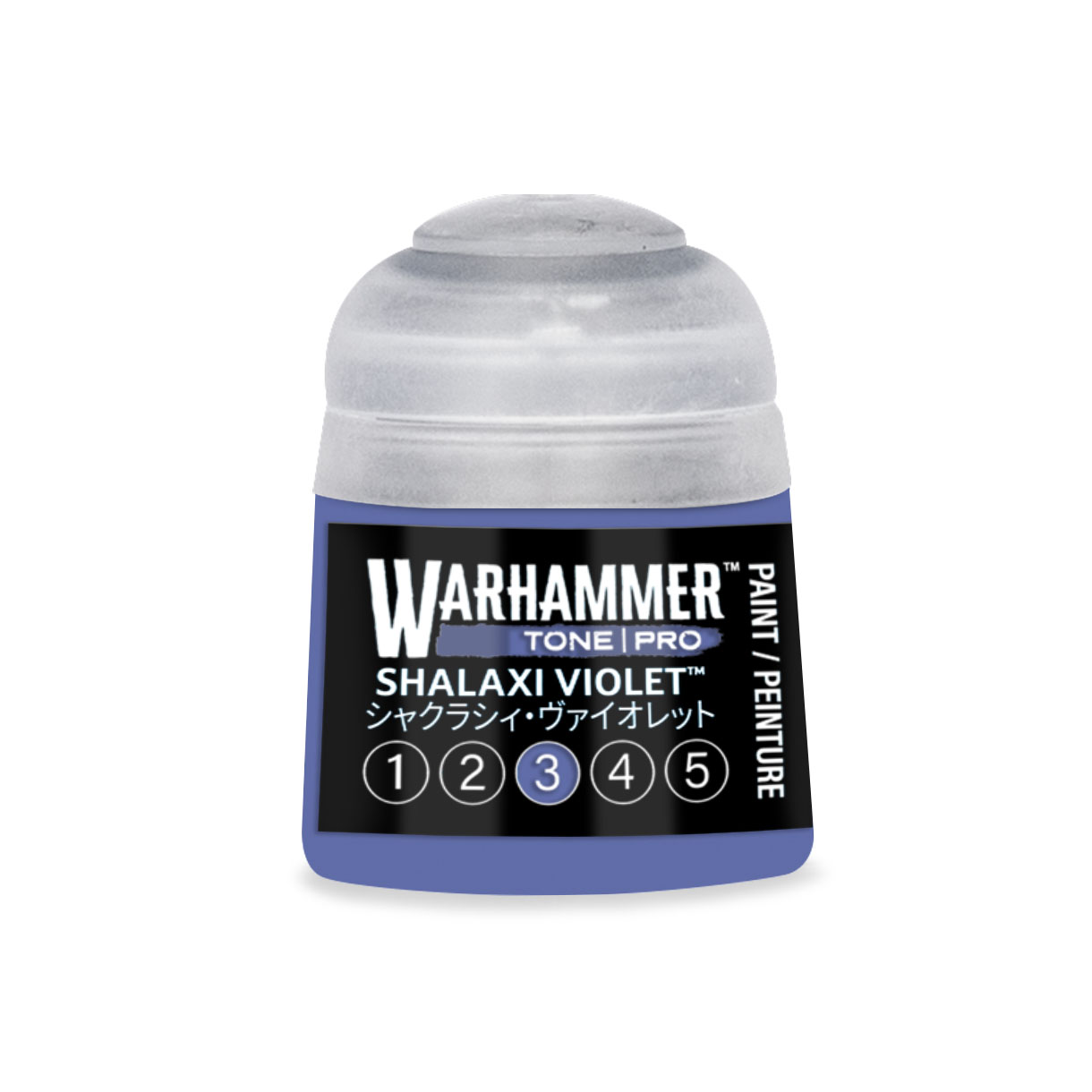 pot of periwinkle paint