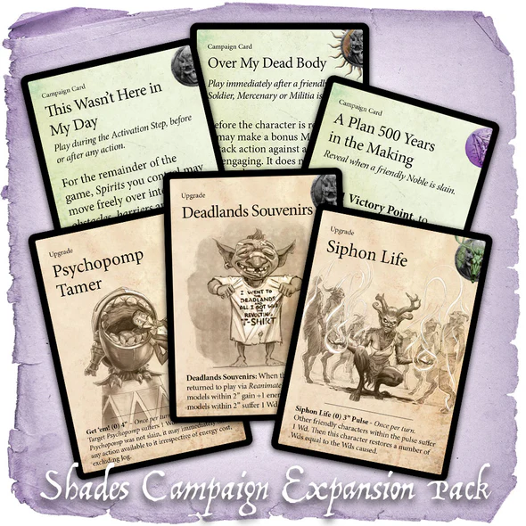 six shades campaign expansion pack cards