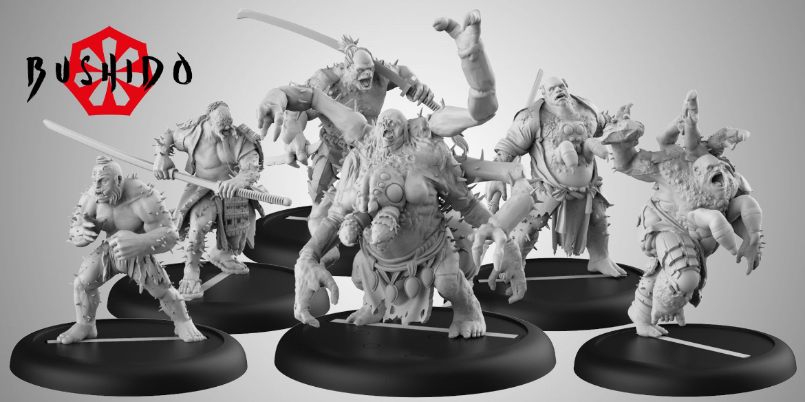 six spider hybrid monster miniatures