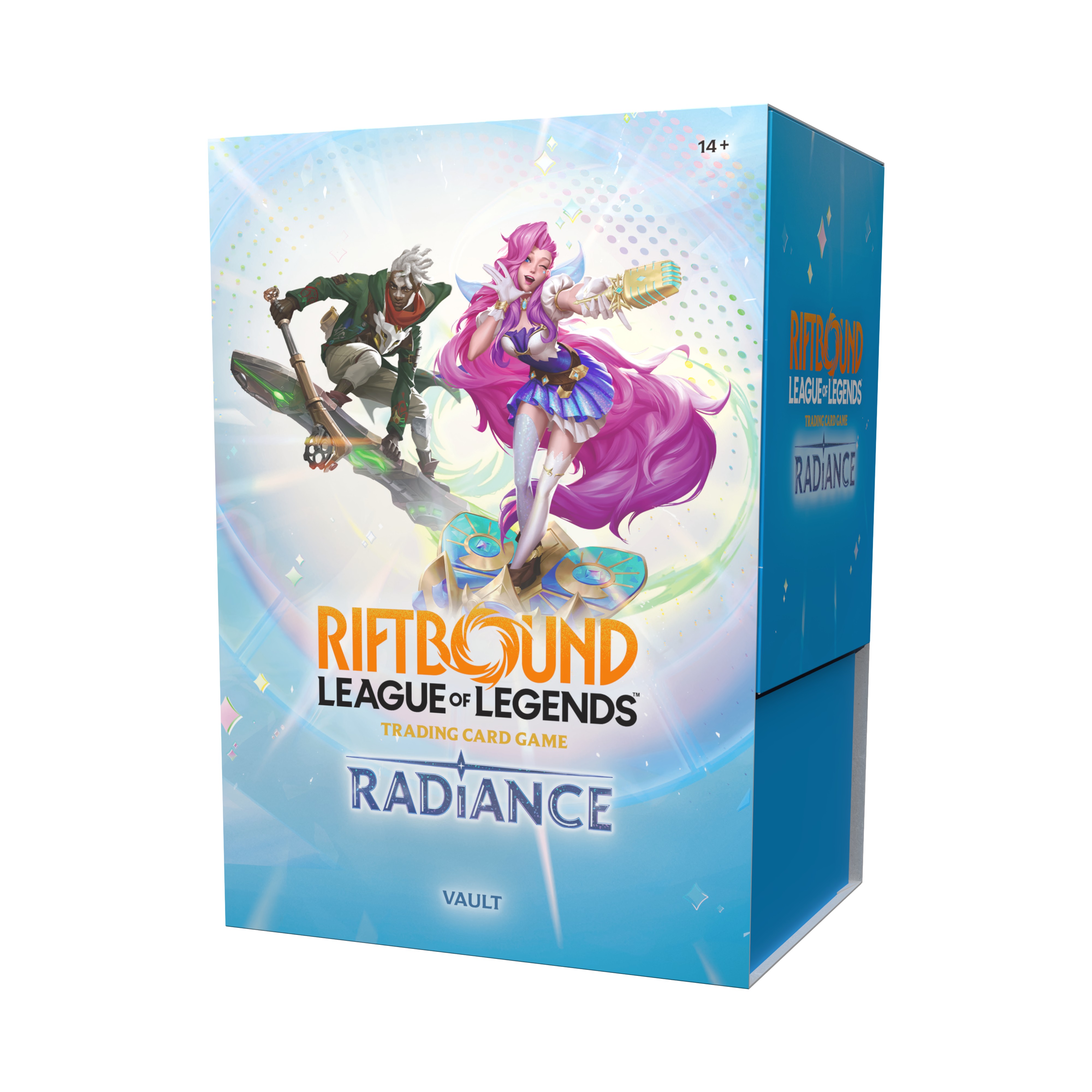 small light blue box featuring league of legends characters