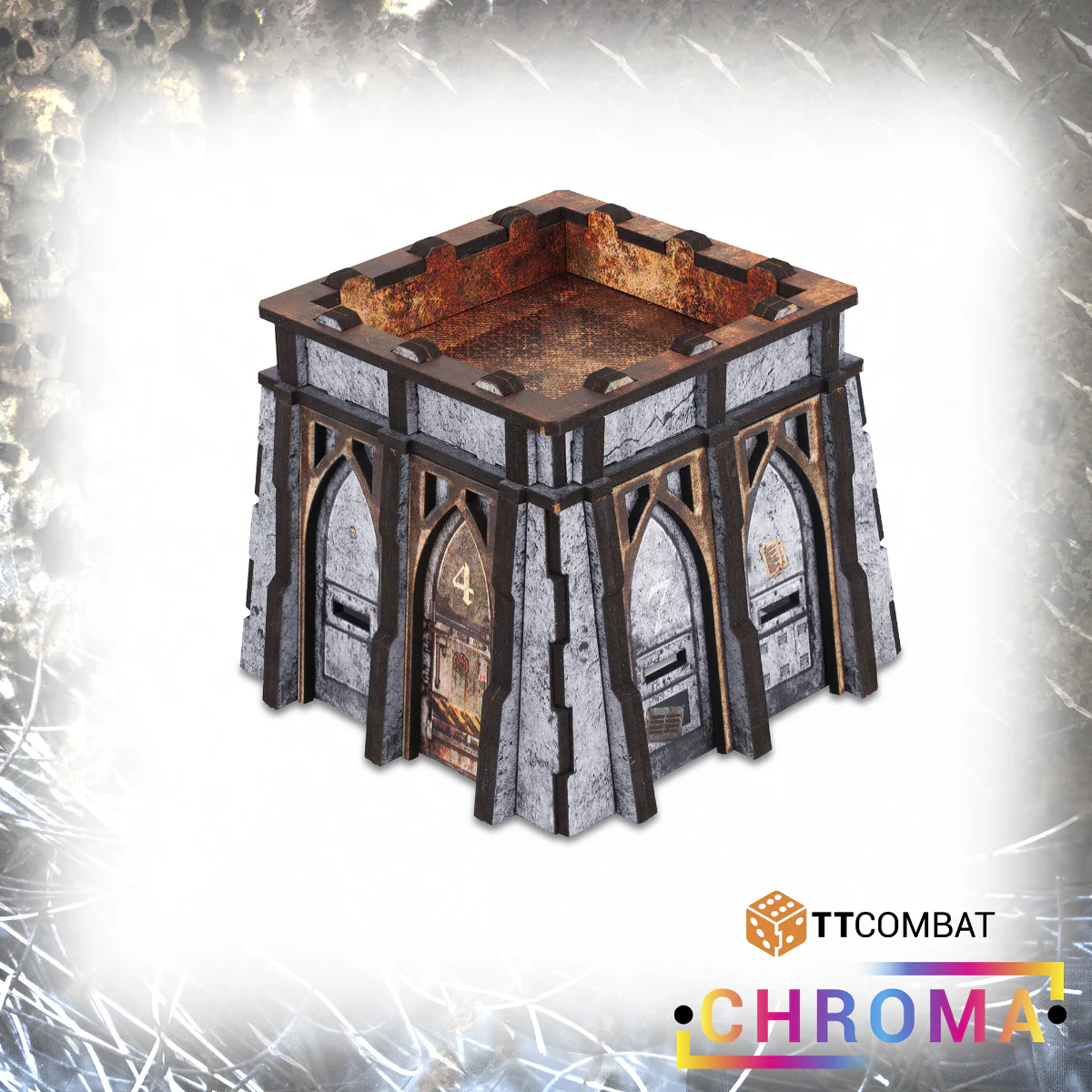 small square bunker built terrain