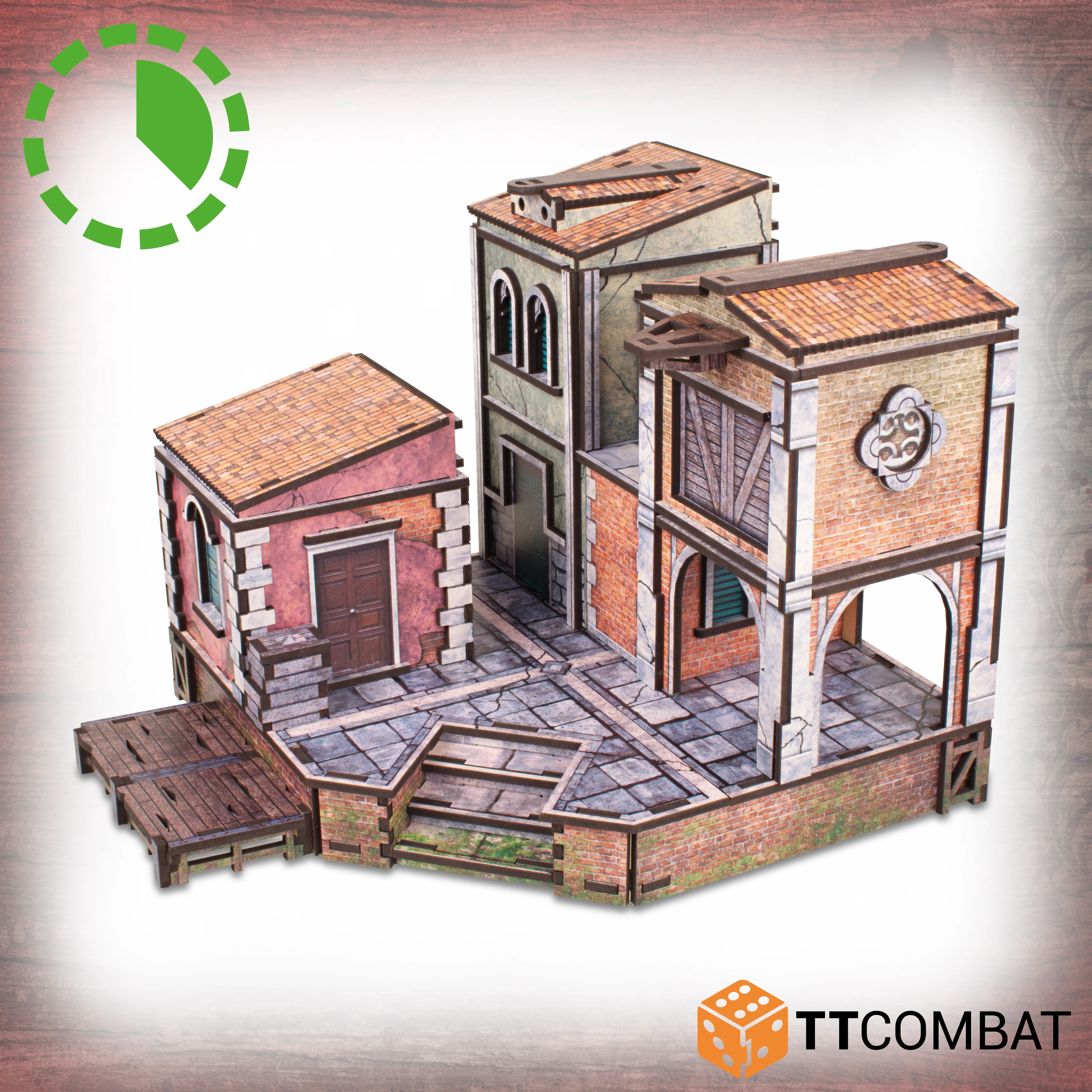 small ware houses on platform