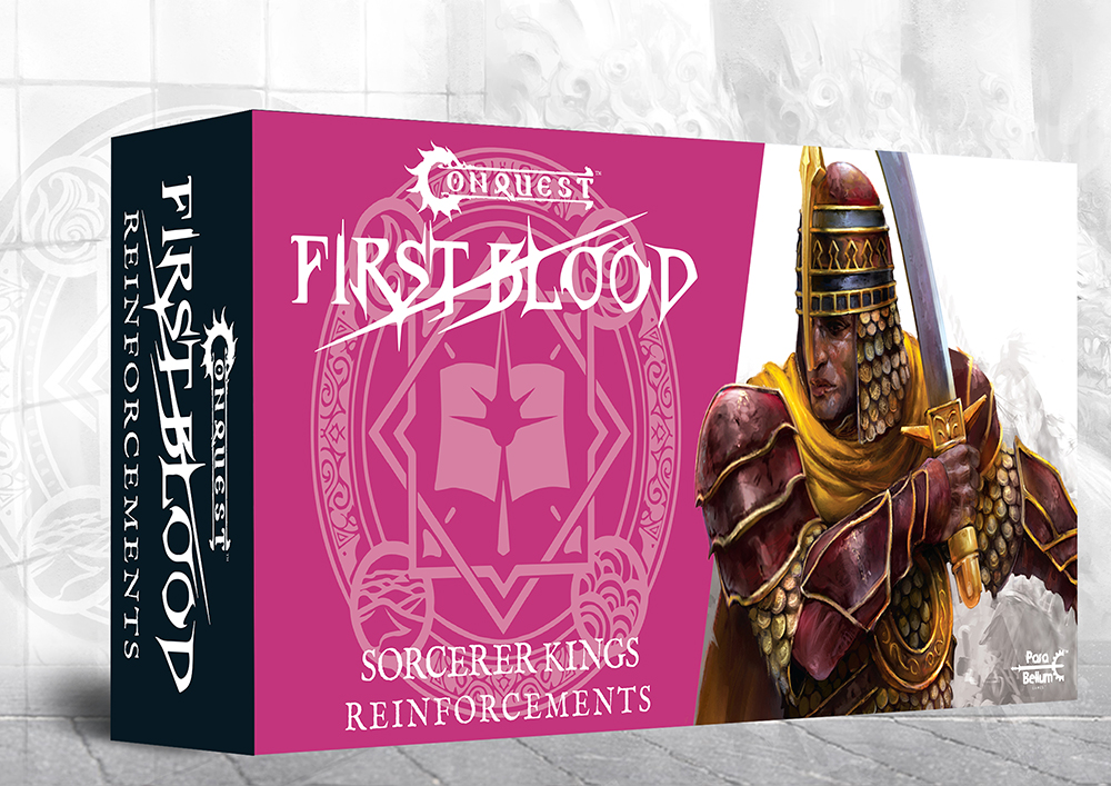 sorcerer kings reinforcements box art of armored soldier