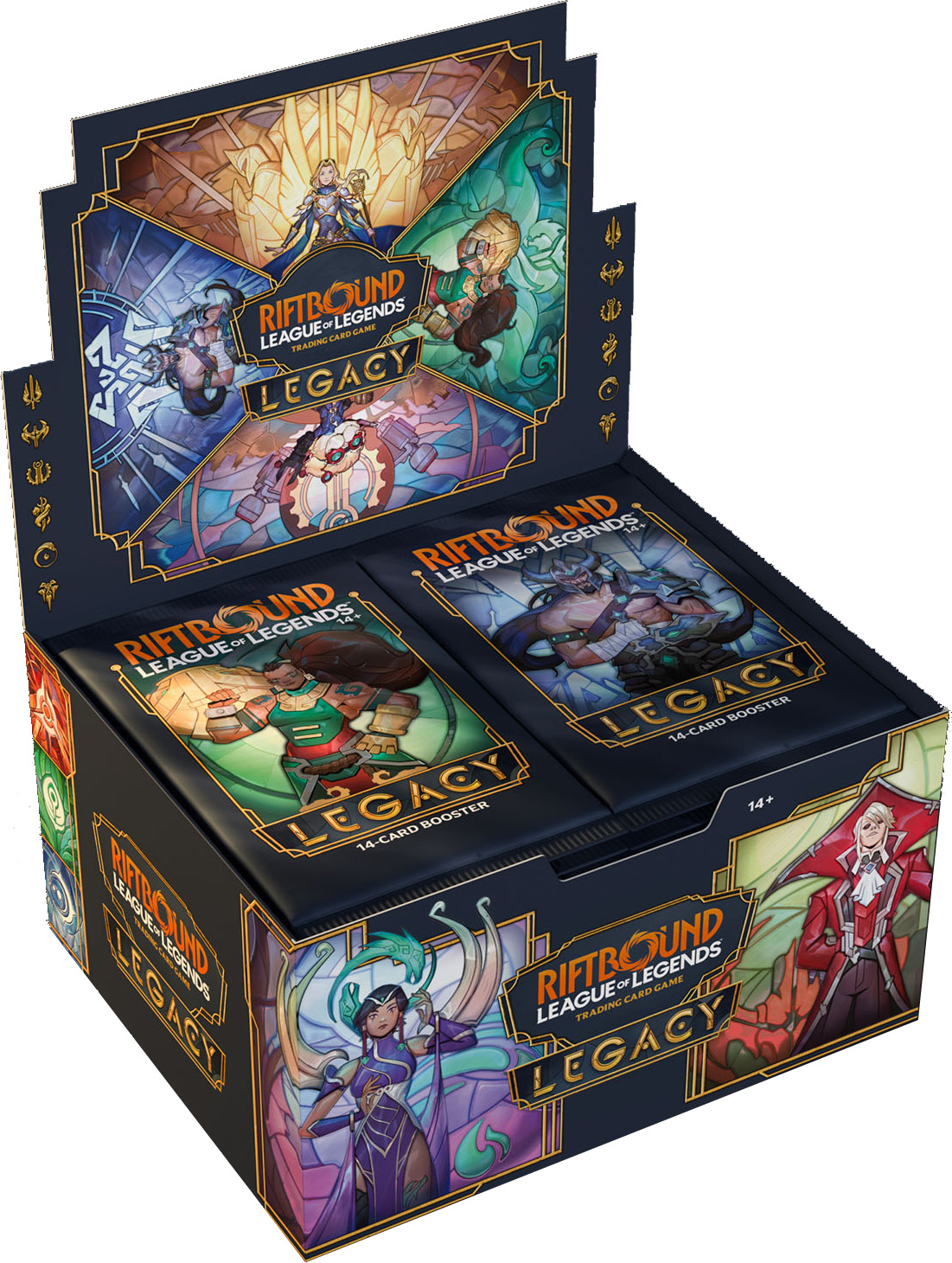 stain glass themed booster display