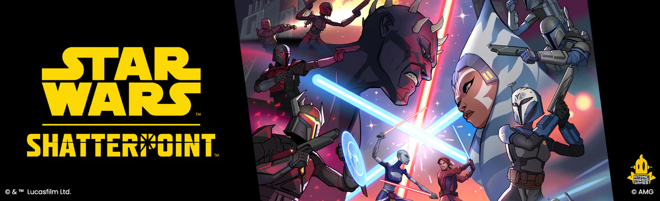 star wars shatterpoint banner featuring darth maul and ahsoka