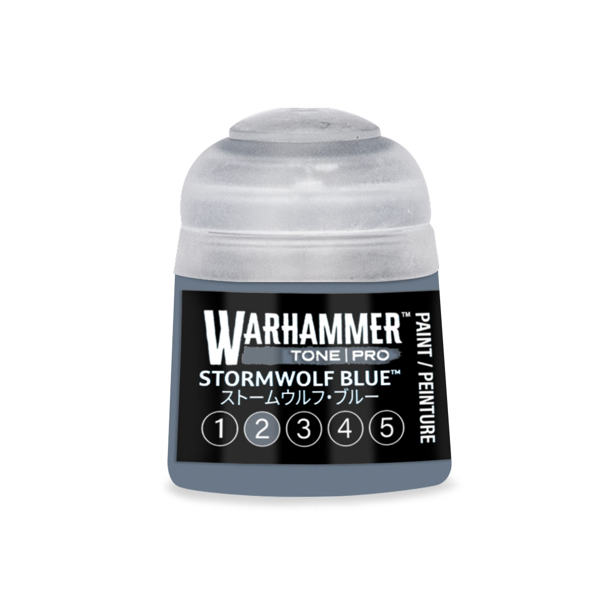pot of medium blue grey paint