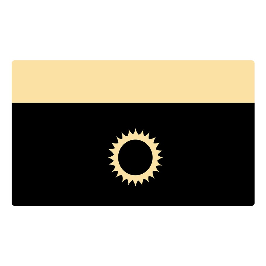 sun symbol on black play mat