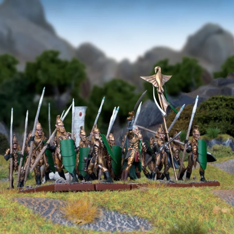 tall spears painted models