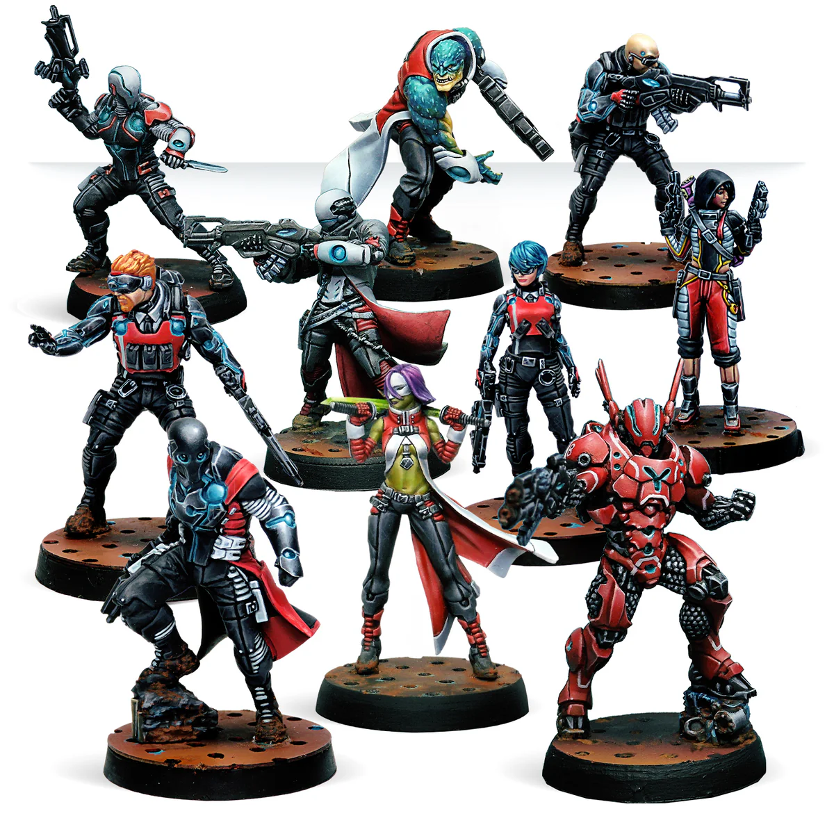 ten painted nomads miniatures
