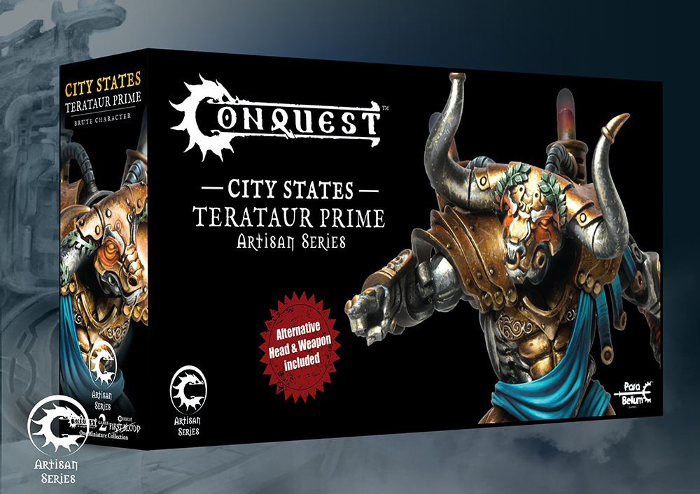 terataur prime box art featuring metal minotaur