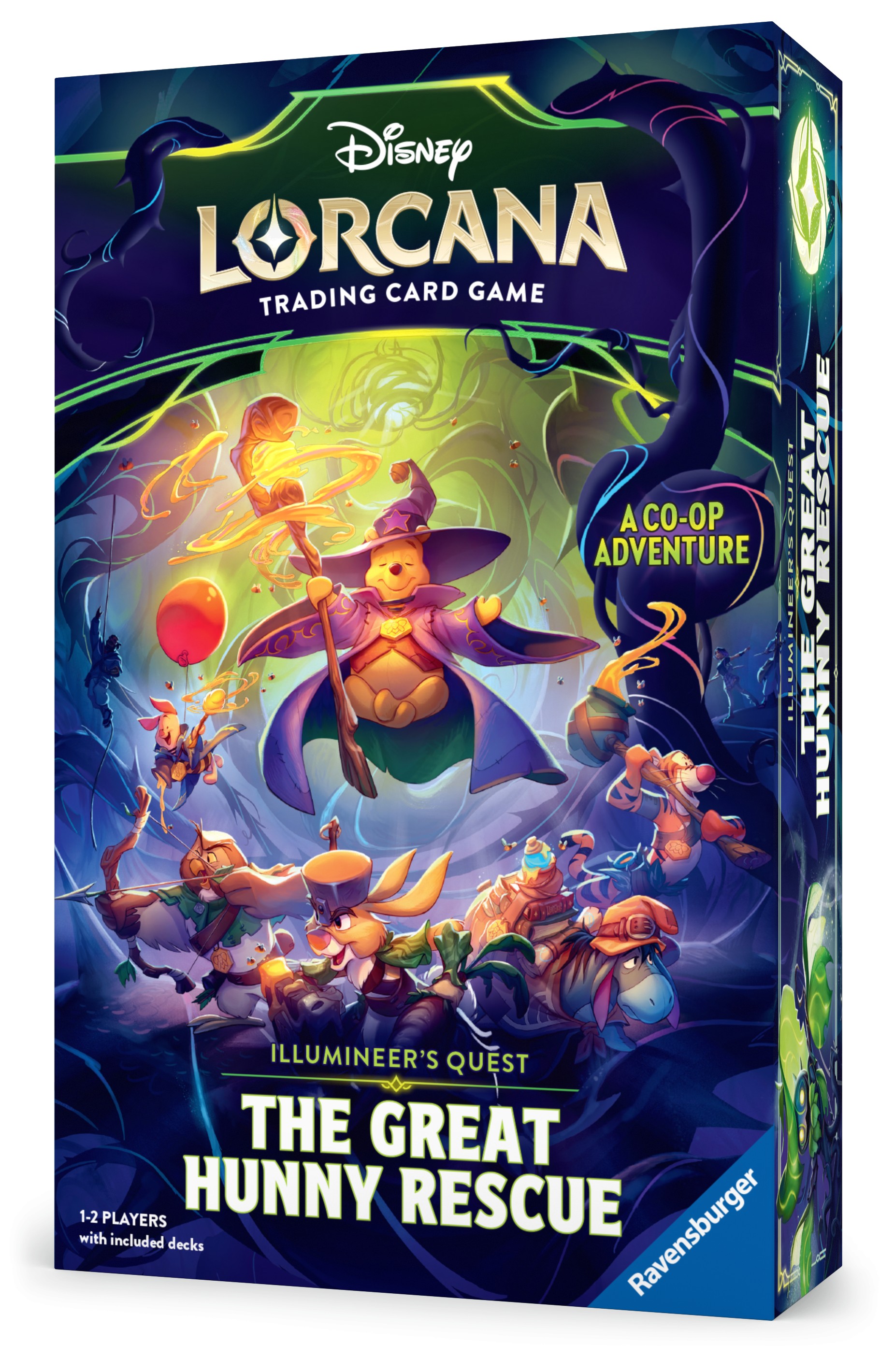 the great honey rescue front of box featuring wizard winny the pooh