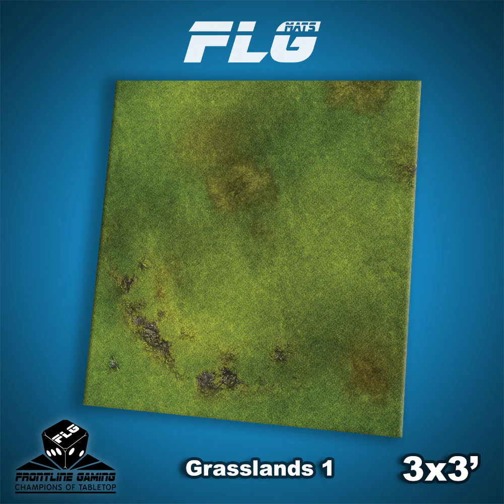 three foot square grasslands pattern 1 game mat