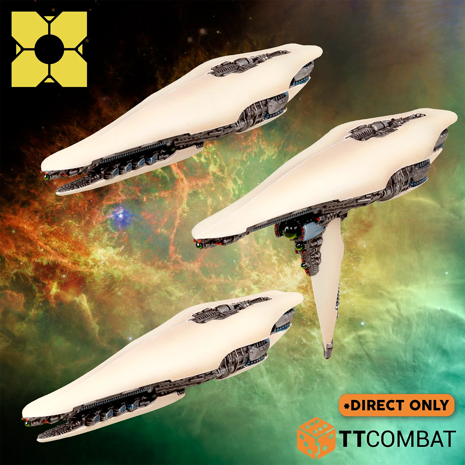 three painted pegasus cutters
