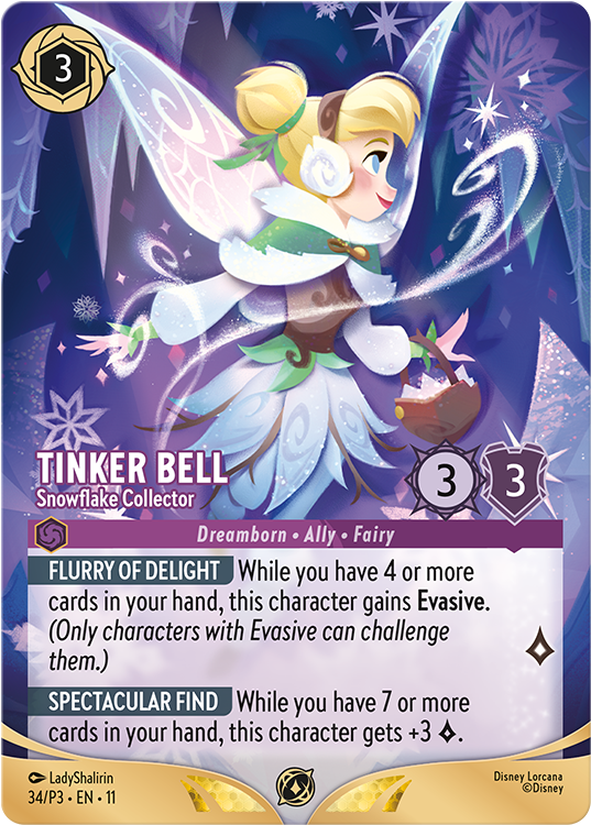 tinker bell promotional card