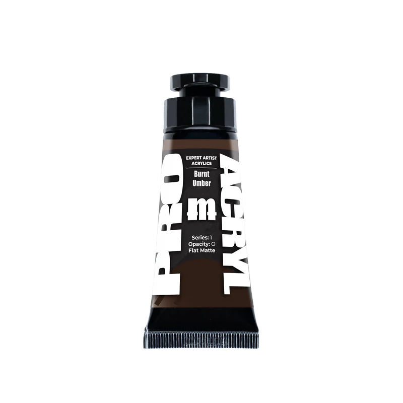 tube of burnt umber brown paint