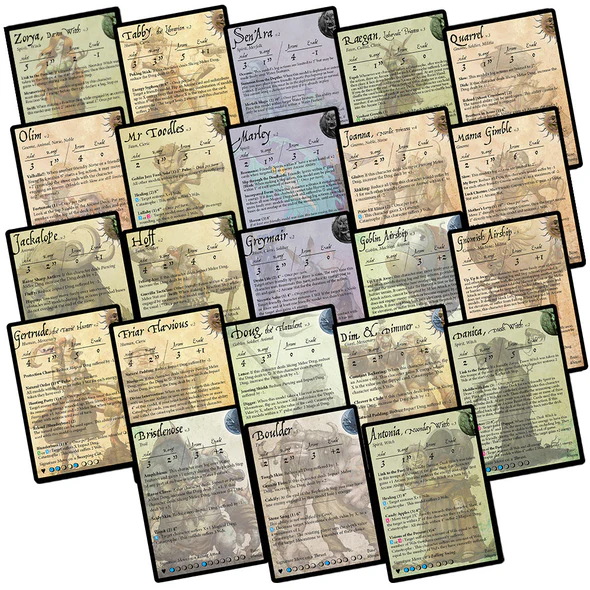 twenty three pastel color unit cards