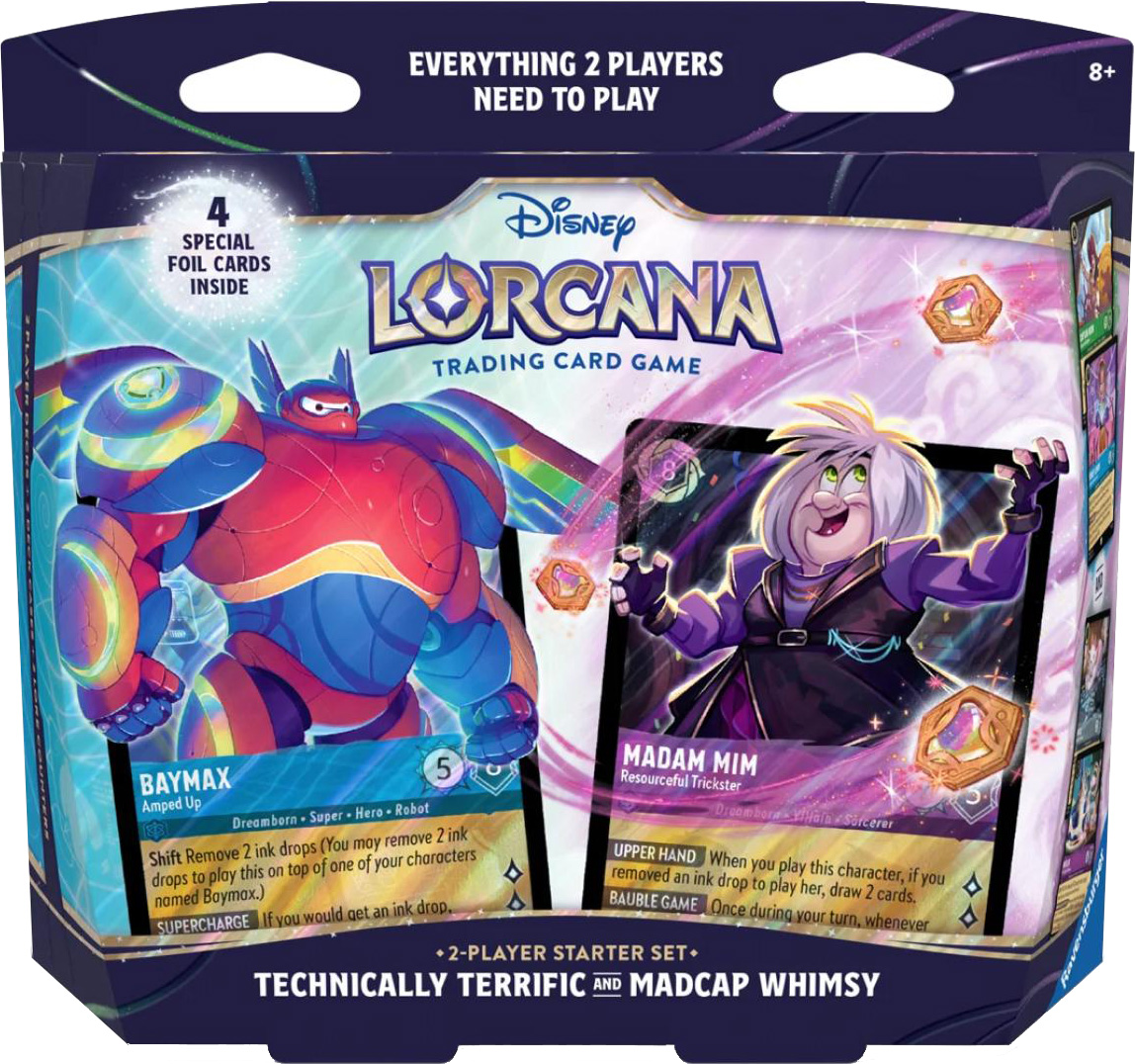 two player starter box featuring bay max and madam mim