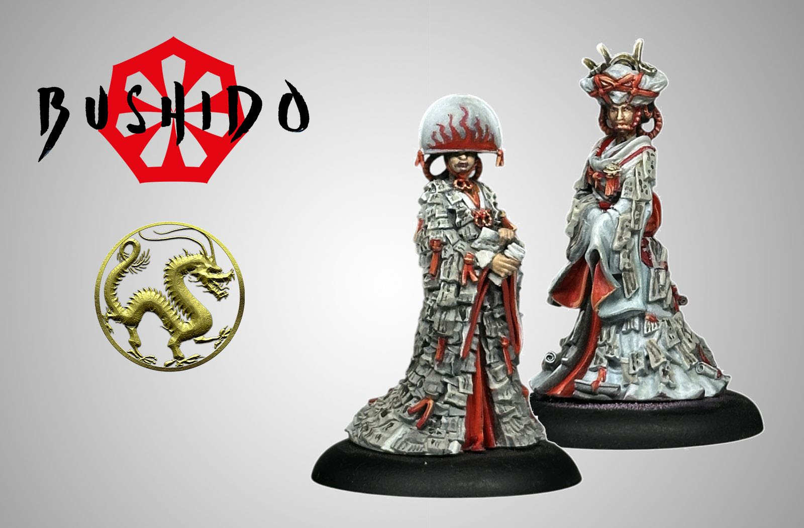 two red and white painted models