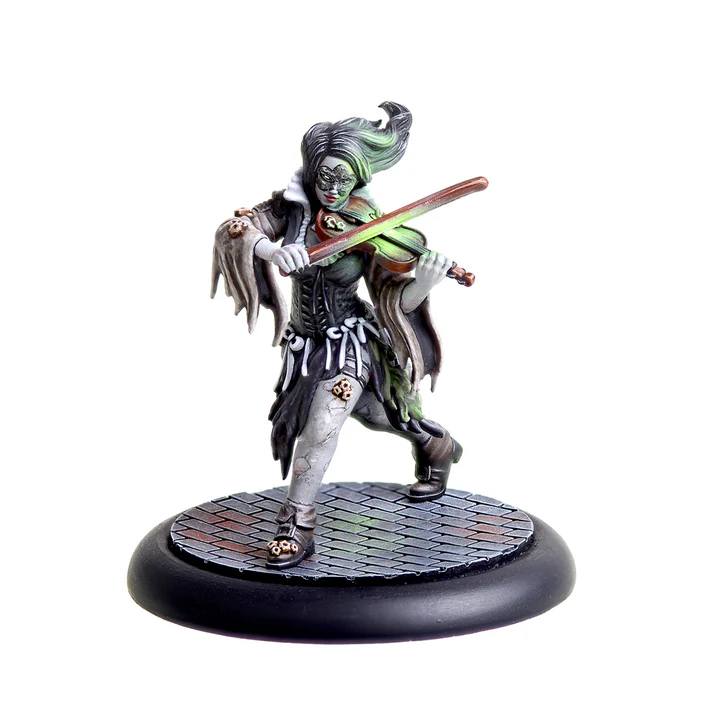 violin playing ghost painted miniature