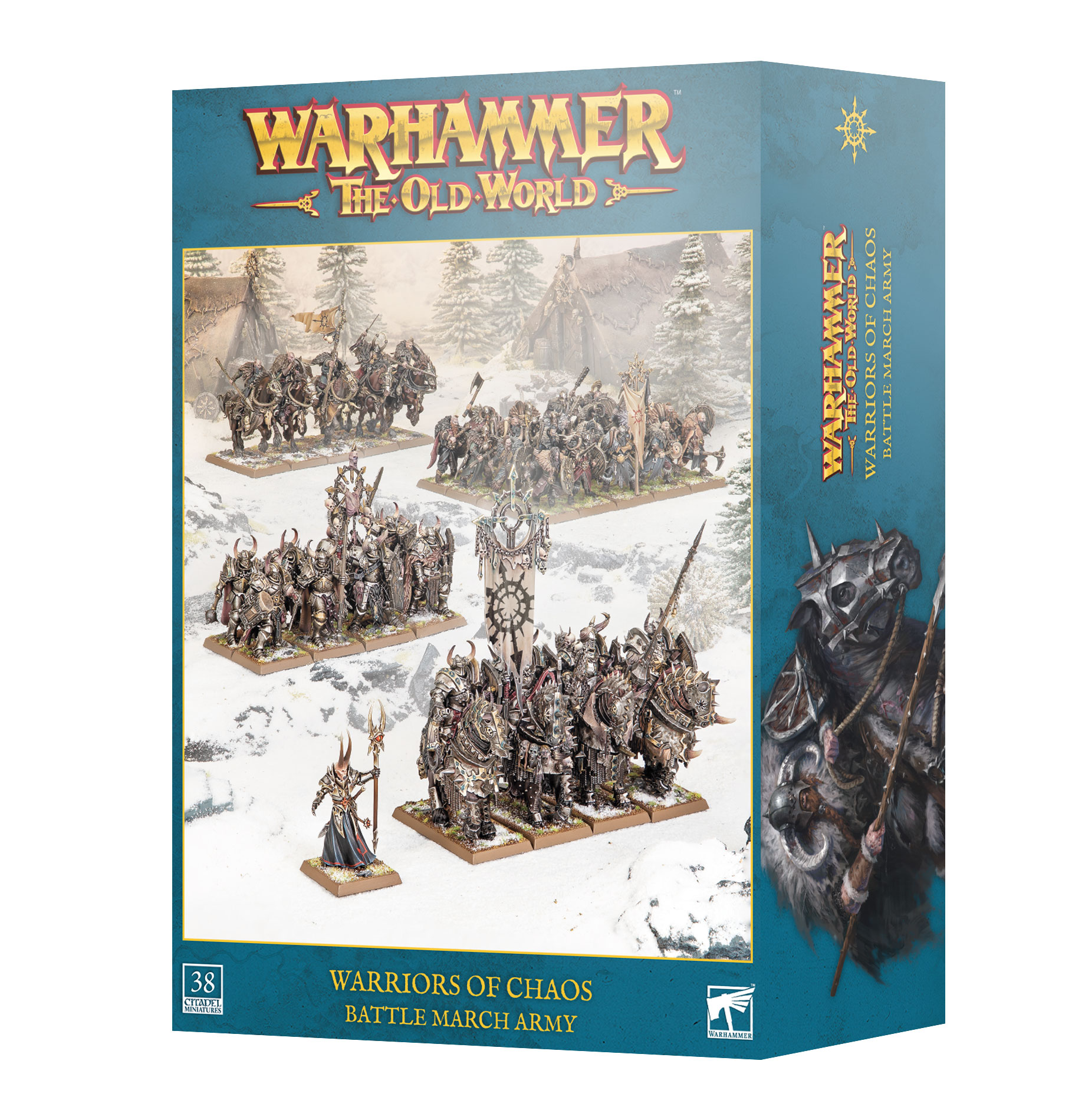 warrior of chaos army front of box