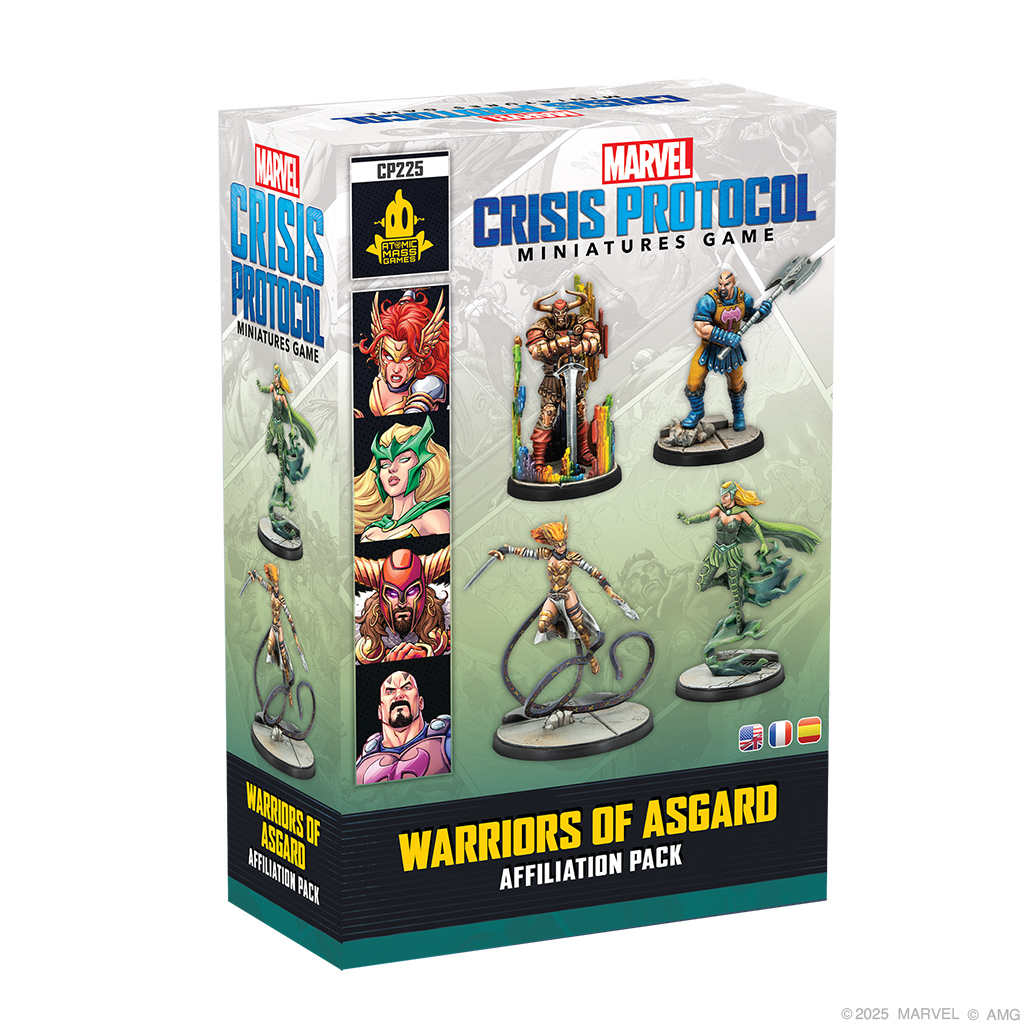 warriors of asgard affiliation pack box featuring four painted miniatures