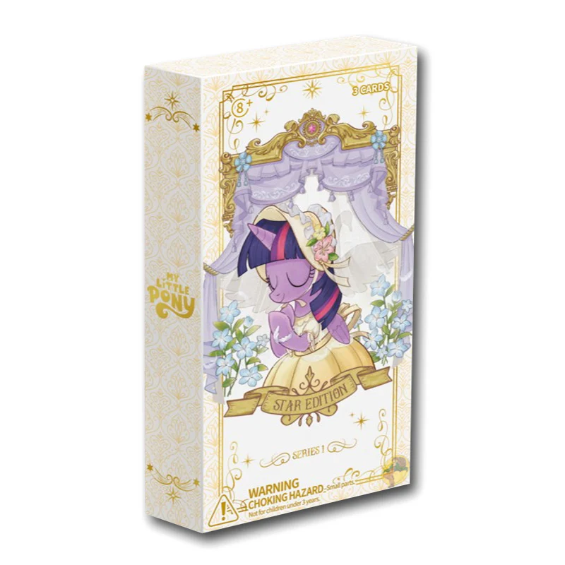 white and gold box featuring twilight sparkle