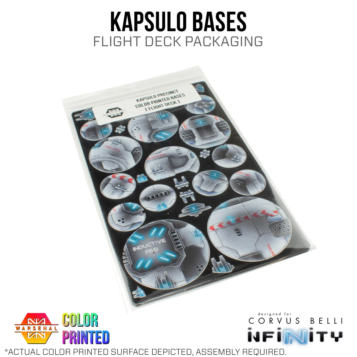 white flight deck theme painted kapsulo bases in pack