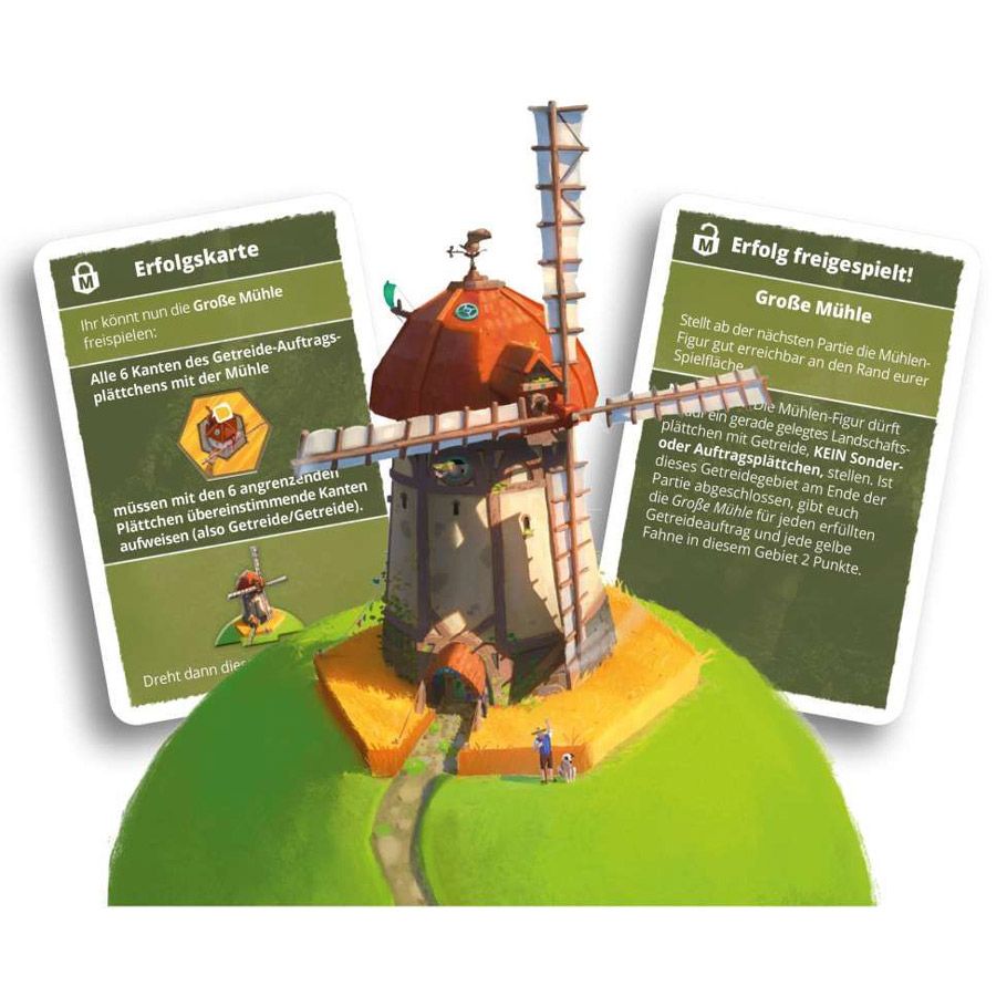 windmill art and cards with german text