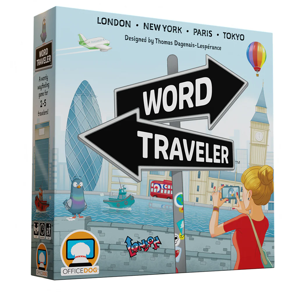 word traveler front of box
