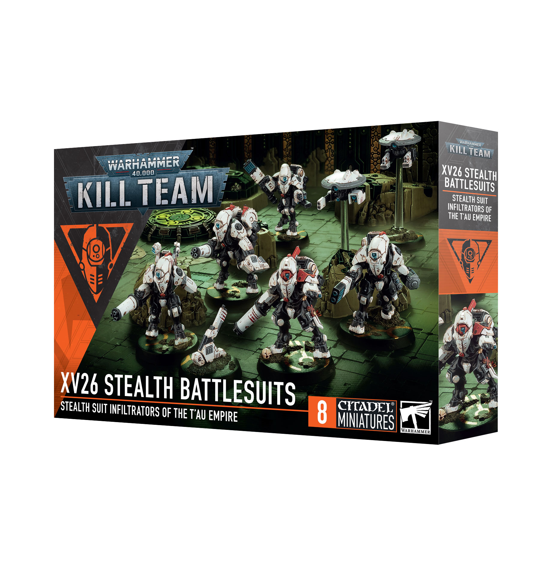 x v 26 stealth suits front of box